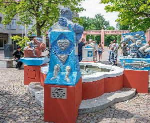 Karlsruhe: Kauzbrunnen im Waldstadtzentrum erstrahlt in neuem Glanz